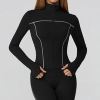 Yoga Clothes Women Sport Jacket Running Long Sleeve Shirt Sports Jackets Top Workout Coat Gym Training Clothing Workout Yoga Top