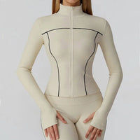 Yoga Clothes Women Sport Jacket Running Long Sleeve Shirt Sports Jackets Top Workout Coat Gym Training Clothing Workout Yoga Top