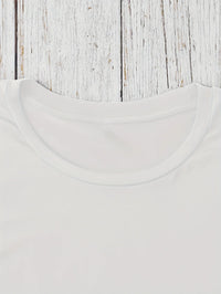 Fashionable Letter Cartoon Print Women'S Round Neck T-shirt  Simple Design Comfortable And Breathable Suitable For Daily Leisure