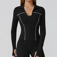 Yoga Clothes Women Sport Jacket Running Long Sleeve Shirt Sports Jackets Top Workout Coat Gym Training Clothing Workout Yoga Top