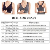 Running Fitness Sports Bra Front Zipper Women's Underwear Shockproof without Underwire Bralette Breathable Seamless Brassiere